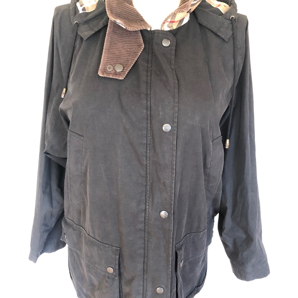 Vtg Burberrys waxed coat M Reg